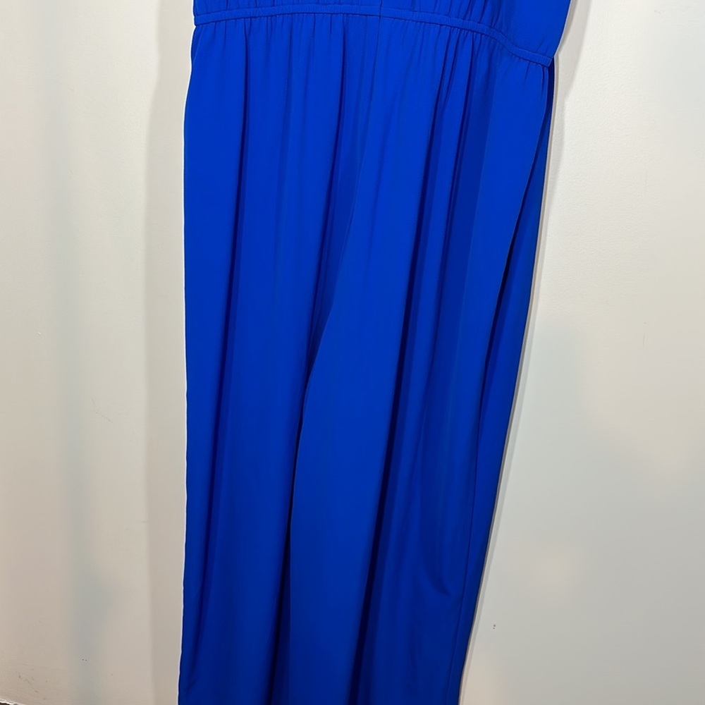 NWT Lane Bryant Jumpsuit Romper Cobalt Blue Ruffle Sleeve - Picture 9 of 10